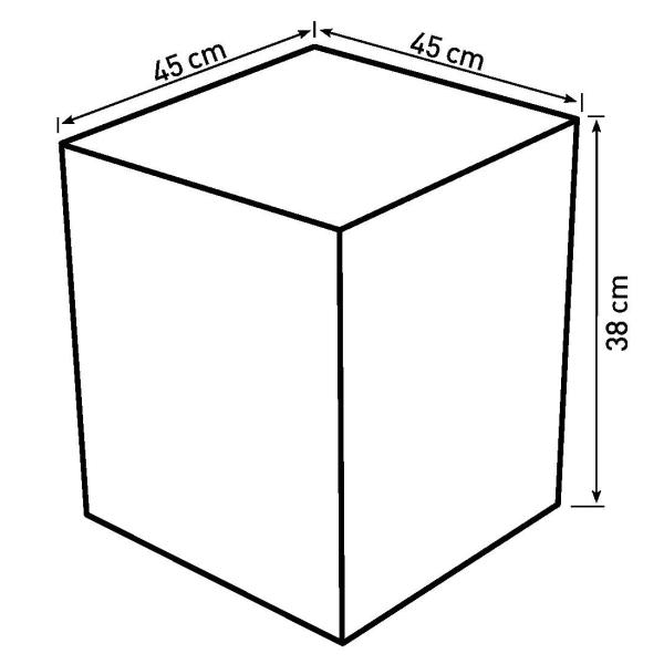 Kurv firkantet med håndtag 45x45x38cm