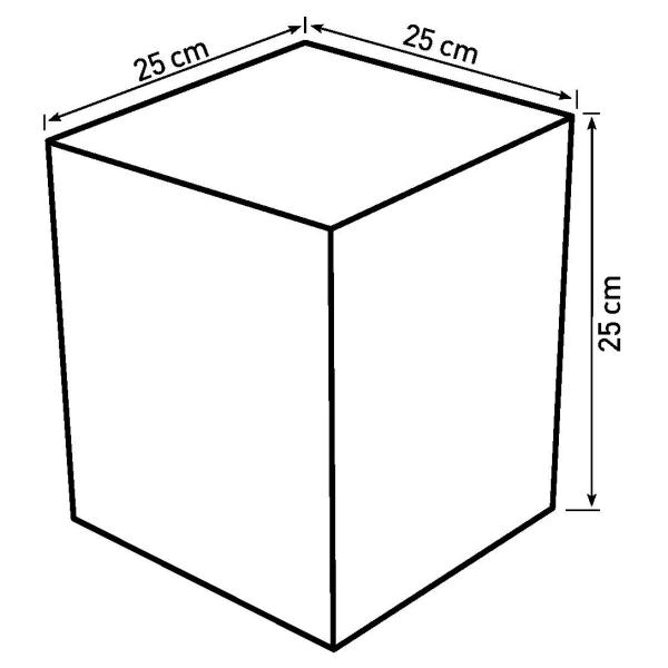 Kurv firkantet 25x25x25cm