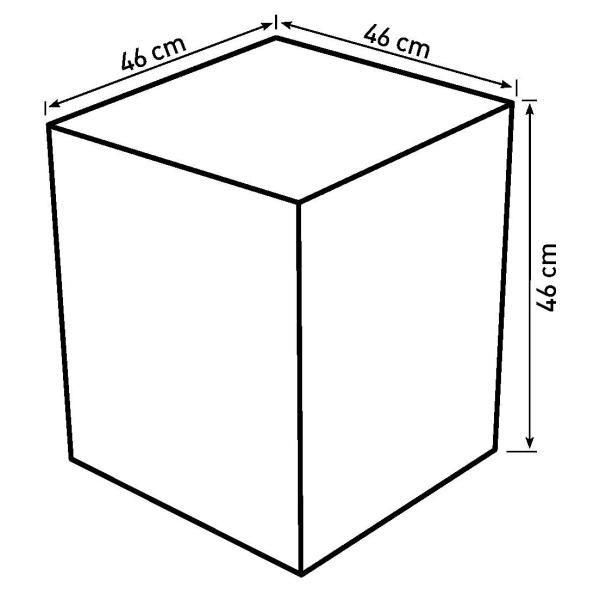 Kurv firkantet 46x46x46cm