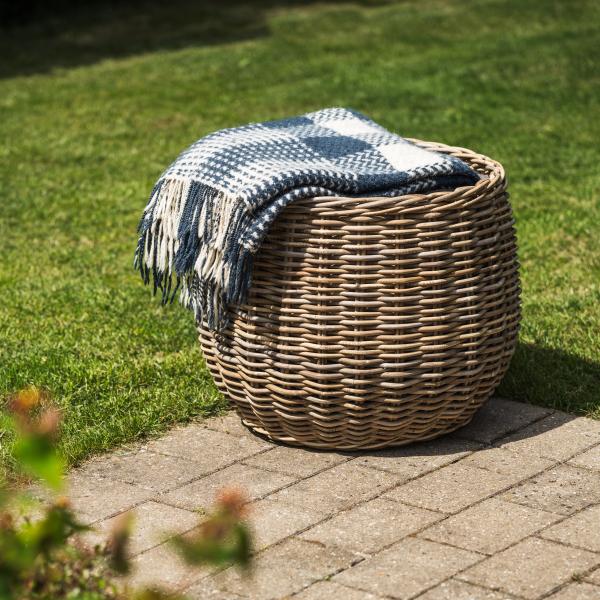 Kurv rund kubu rattan ø55x45cm