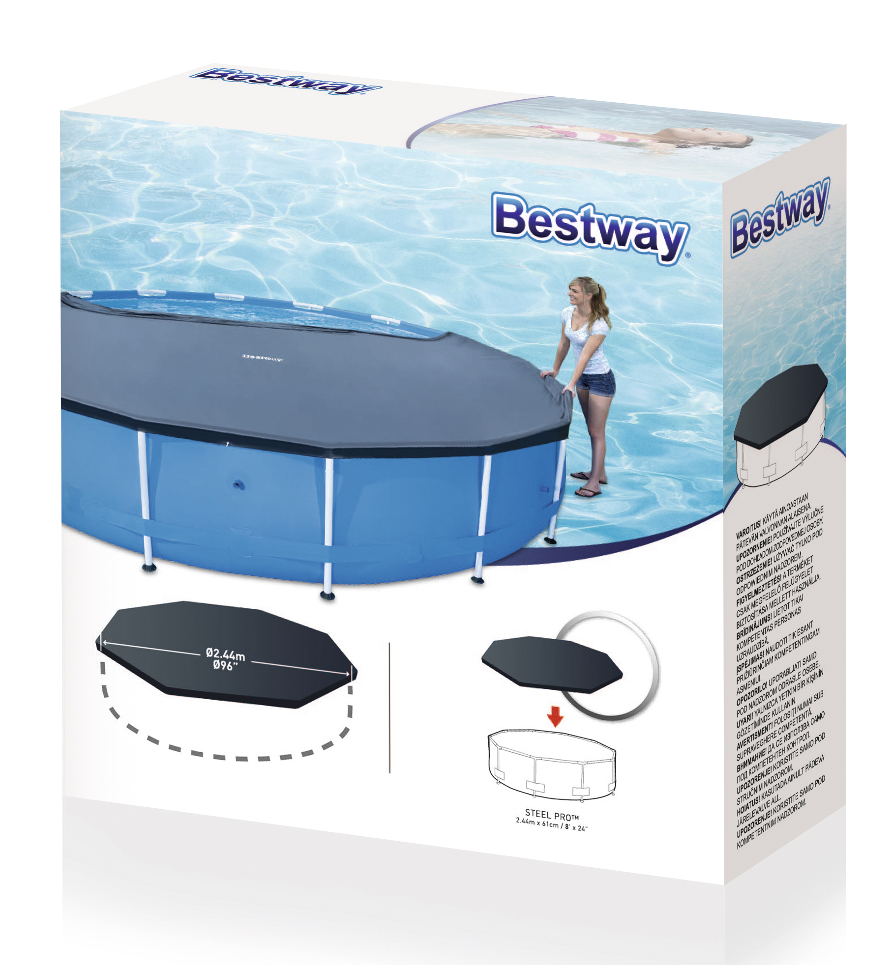 bestway pool covers 8ft