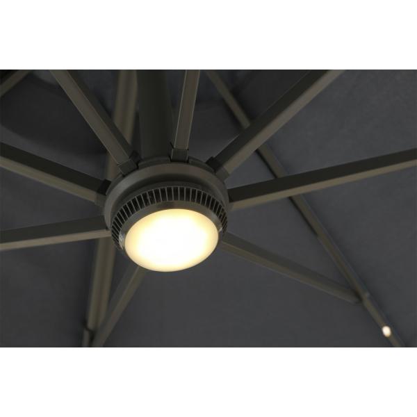 Roma parasol 360-rotation LED sort 3m